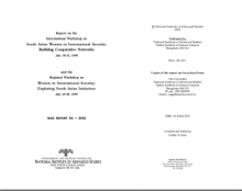 Report on the International Workshop on South Asian Women in International Security and the Regional Workshop on Women in International Security